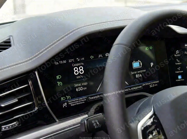 Приборная панель Volkswagen Touareg после русификации — пример интерфейса