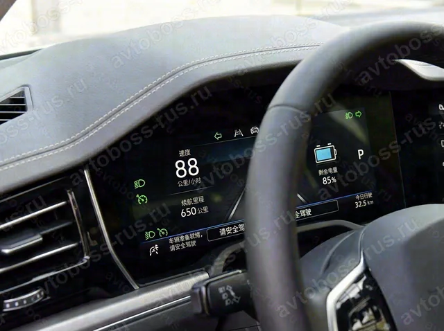 Приборная панель Volkswagen Touareg до русификации — пример интерфейса