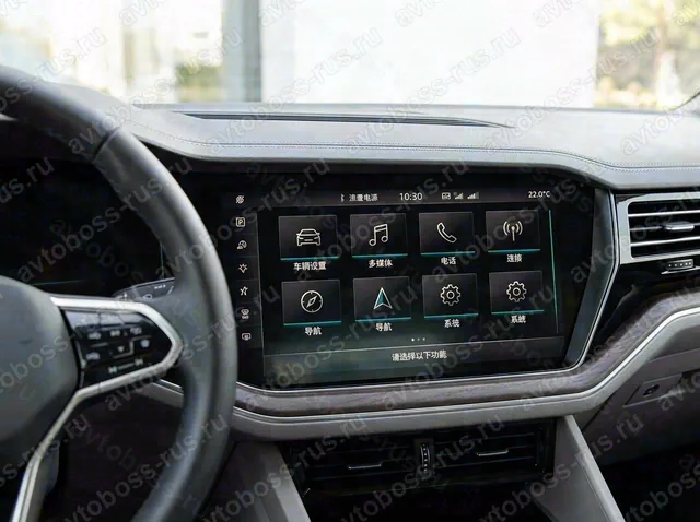 Головное штатное устройство Volkswagen Touareg до русификации — пример интерфейса